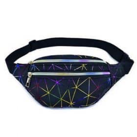 Fanny pack black rainbow