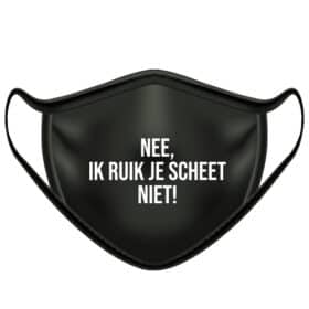 Mondkapje nee ik ruik je scheet niet