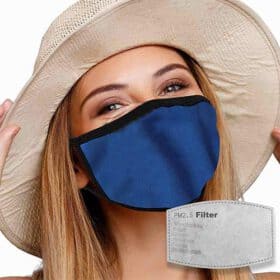 Mondkapje met filter blauw sfeer