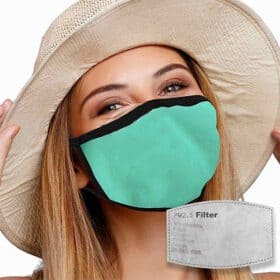 Mondkapje met filter mint groen sfeer