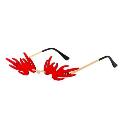 Lunettes de soleil flammes partout | verres rouges