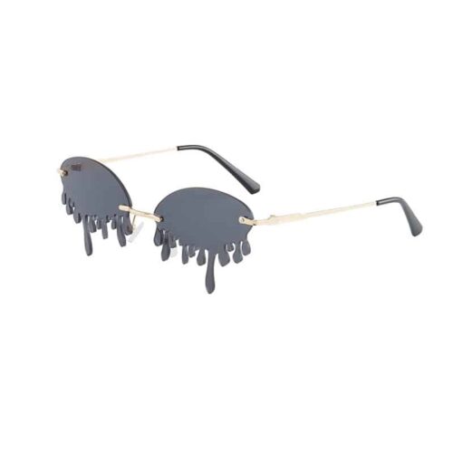 Lunettes de soleil flammes gouttes | verres noirs