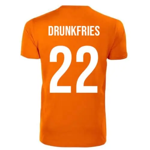 T-shirt unisexe orange | Drunkfries