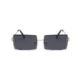 Lunettes de soleil rectangulaires noires