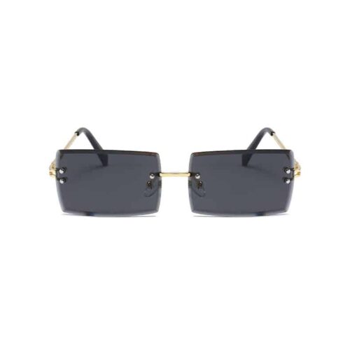 Lunettes de soleil rectangulaires noires