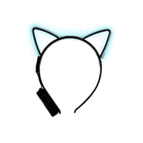 Serre-tête LED oreilles de chat blanc