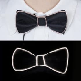 Nœud papillon LED blanc