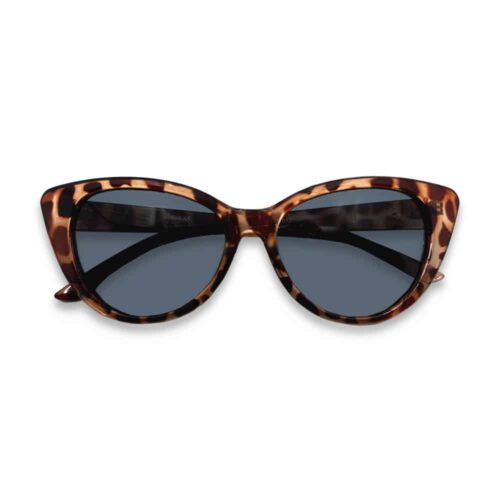 Lunettes de soleil Cat Eye imprimé léopard marron