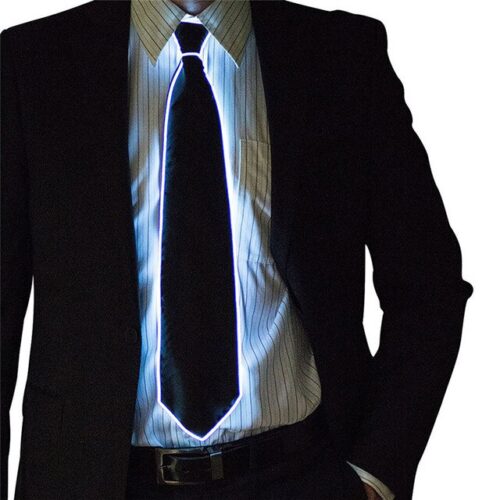 Cravate LED blanche