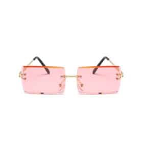 Lunettes de soleil rectangulaires rose