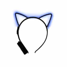 Serre-tête LED oreilles de chat bleu