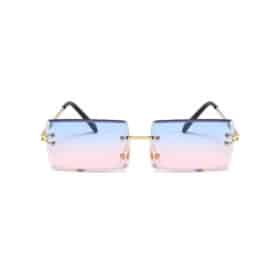 Lunettes de soleil rectangulaires bleues pour festival