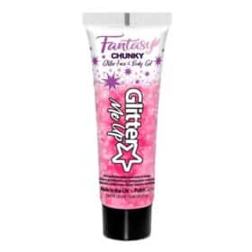 Paintglow Glitter Me Up Fantasy Chunky Glitter géle visage et corps - Flamingo Fiesta Rose - 12ml
