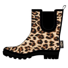 Bottes de pluie à imprimé léopard beige modèle bas taille 42