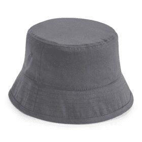 Chapeau de pêcheur en coton biologique gris 60 cm Beechfield