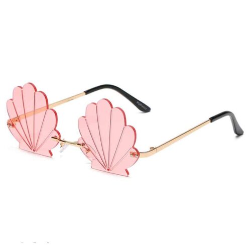 Lunettes de soleil coquillage rose