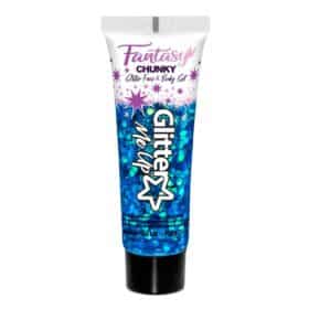 Paintglow Gel Visage & Corps Pailletté Me Up Fantasy Chunky - Mermazing Bleu - 12ml