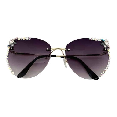Lunettes de soleil diamant violet