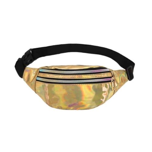 Sac banane doré brillant