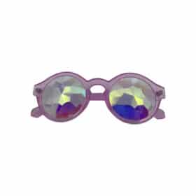 Lunettes kaléidoscope rondes rose