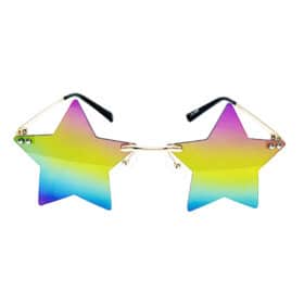 Lunettes de soleil étoile Pride arc-en-ciel