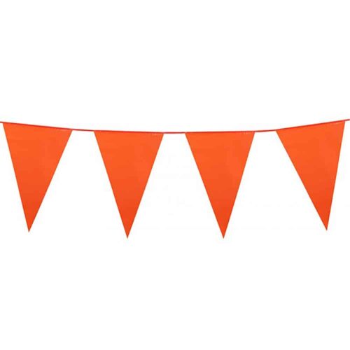 Guirlande de drapeaux orange 25 mètres