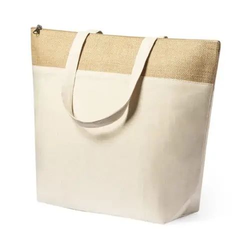 Sac isotherme coton/jute beige