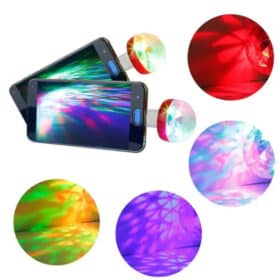 Lamp LED disco smartphone activée par le son universelle