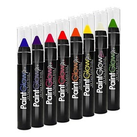 Set de 8 crayons de peinture pour le visage et le corps UV