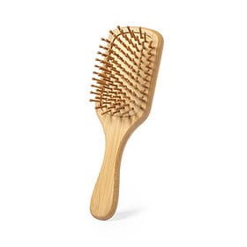 Brosse à cheveux bambou beige