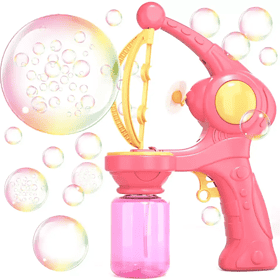 Pistolet à bulles grandes bulles dans bulles rose