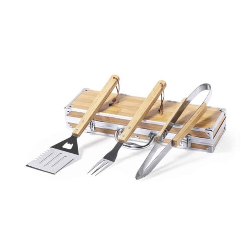 Ensemble barbecue bambou 3 pièces