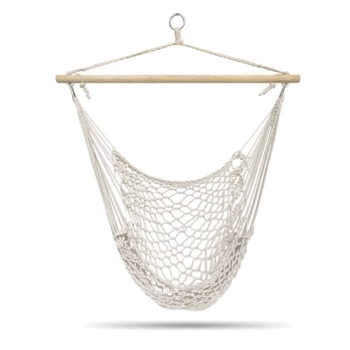 Chaise suspendue en toile beige