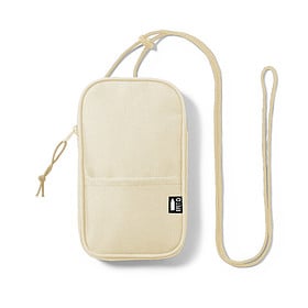Pochette de téléphone en polyester RPET beige