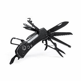 Couteau de poche multifonctionnel inox noir
