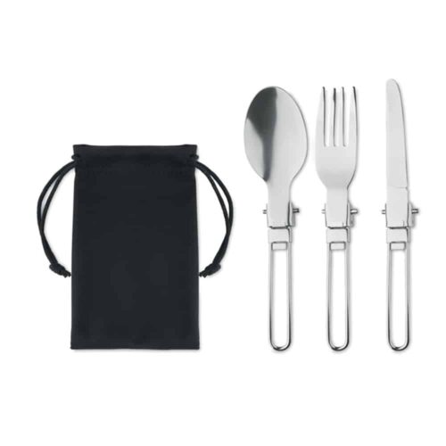 Set de couverts de camping pliable 3 pièces