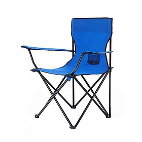 Chaise de camping Campfest avec porte-gobelet bleu