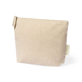Trousse de toilette en coton recyclé naturel