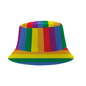 Chapeau de pêcheur réversible Yucka Pride arc-en-ciel - 58 cm