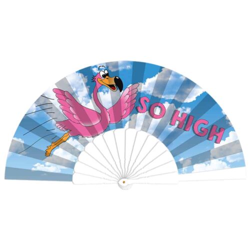 Éventail de festival de luxe So high flamant rose