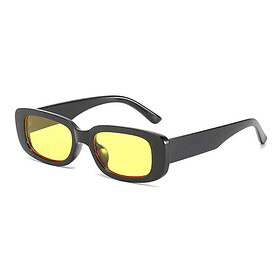 Lunettes de soleil classic monture épaisse - noir avec verres jaunes