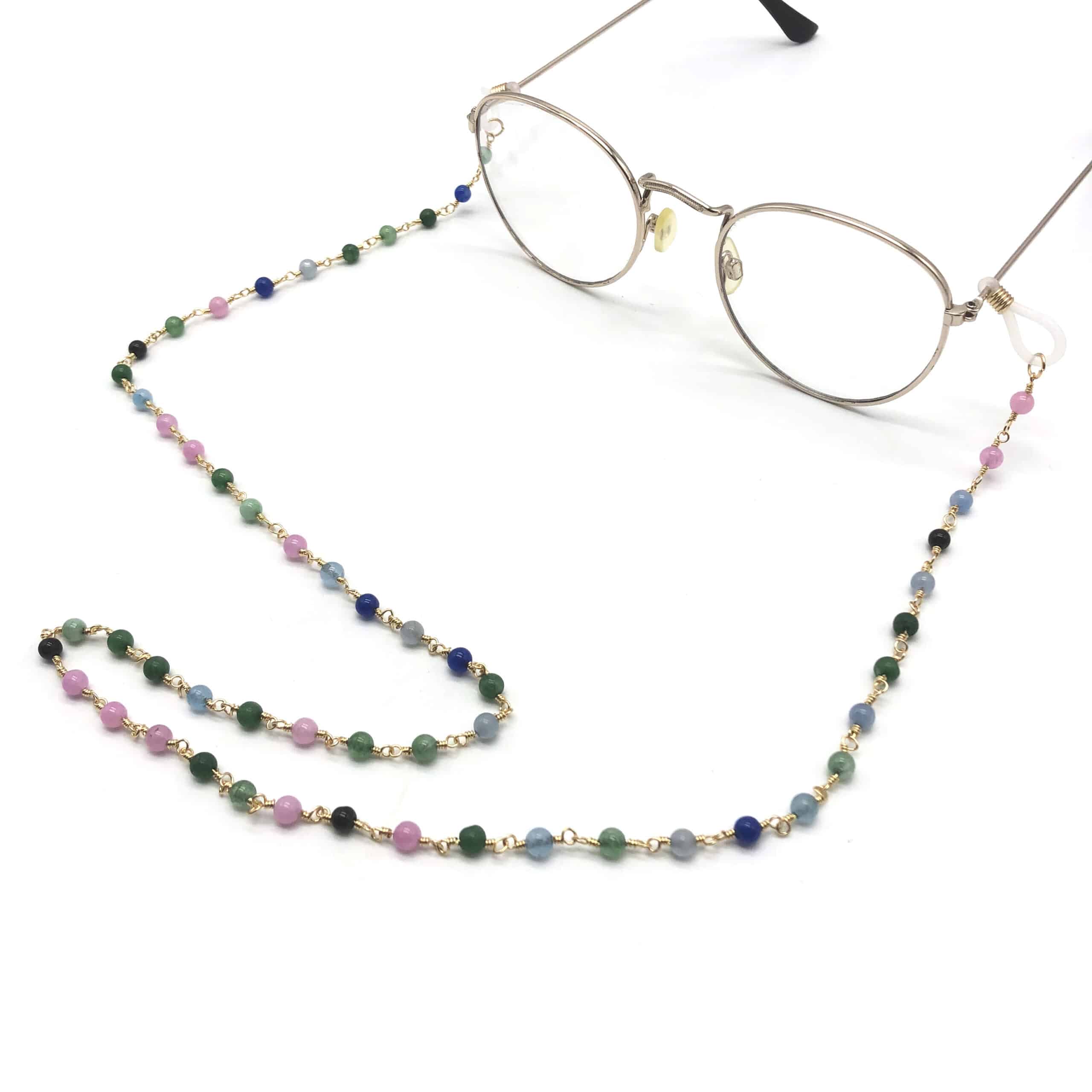 Cordon à lunettes perles multicolores