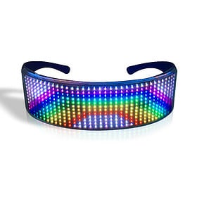 Shining Glasses Bluetooth LED lunettes avec pochette de rangement - micro USB
