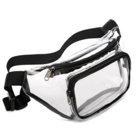 Sac banane transparent/noir
