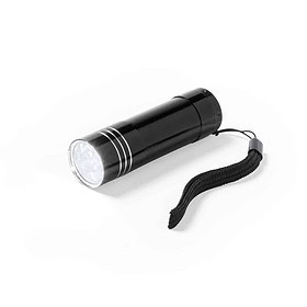 Lampe de poche 9 LED aluminium noir