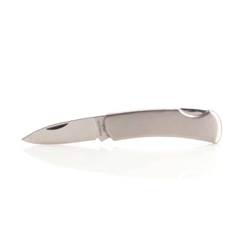 Couteau pliant en acier inoxydable argenté