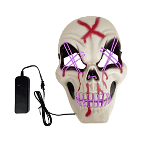 Masque de crâne d'Halloween avec éclairage
