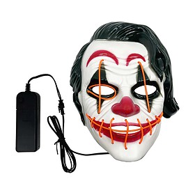 Masque de clown joker Halloween avec éclairage