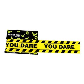 Ruban de délimitation Halloween You Dare 75 mm x 6 mètres noir/jaune