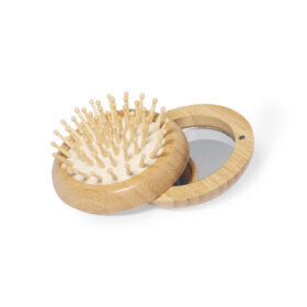 Brosse à cheveux avec miroir - bambou